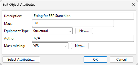 Edit Object Attributes dialog